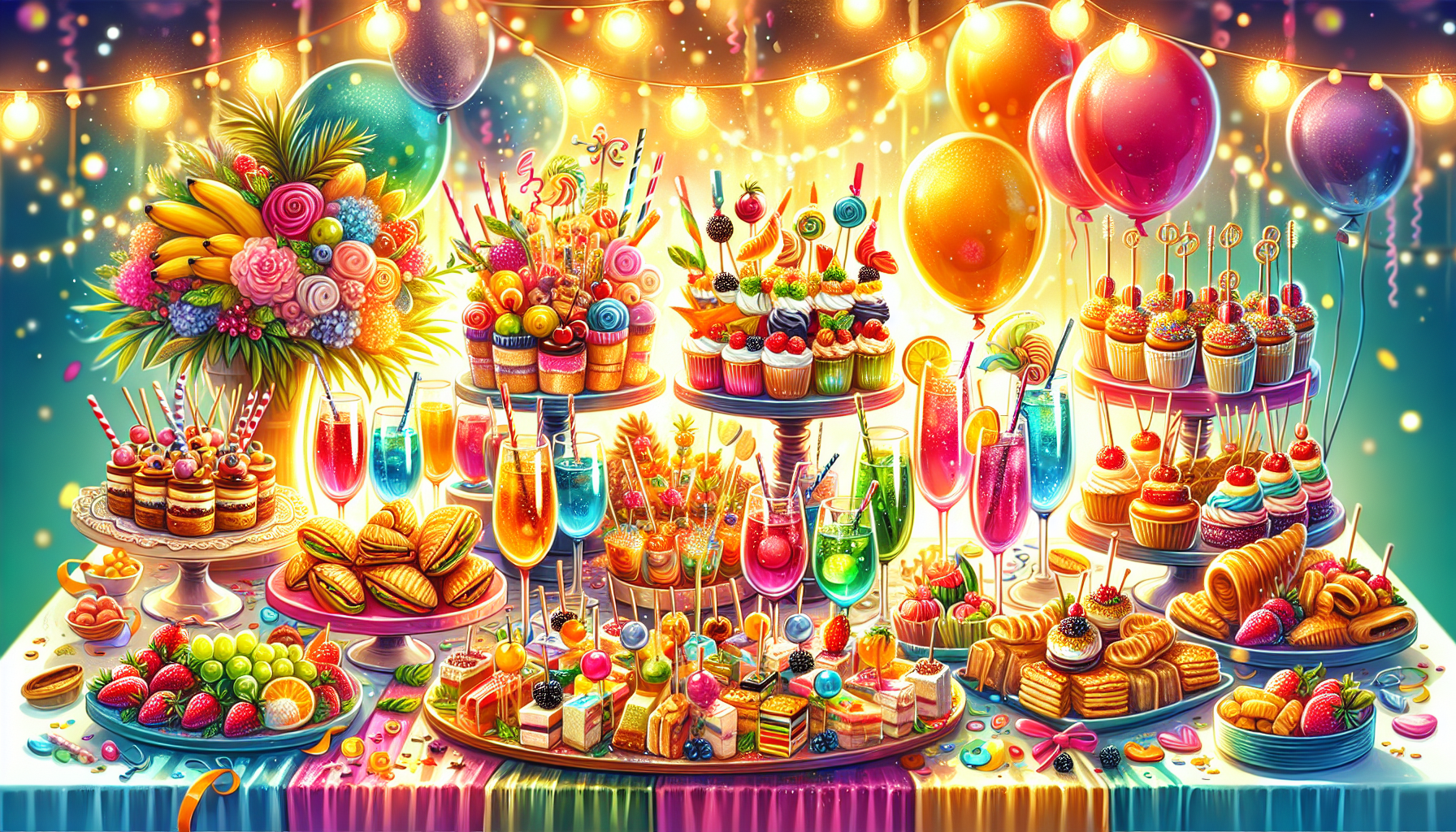 Leckere Snacks und Getränke für die Einweihungsparty.